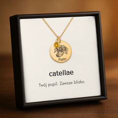 Coin Necklace with Birthstone