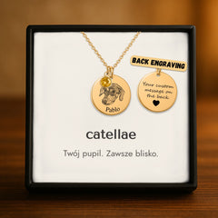 Coin Necklace with Birthstone