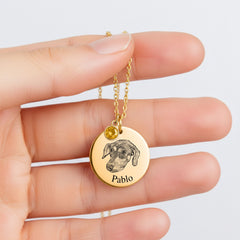 Coin Necklace with Birthstone